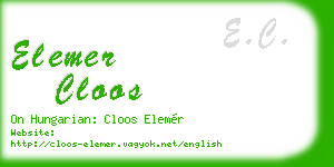 elemer cloos business card